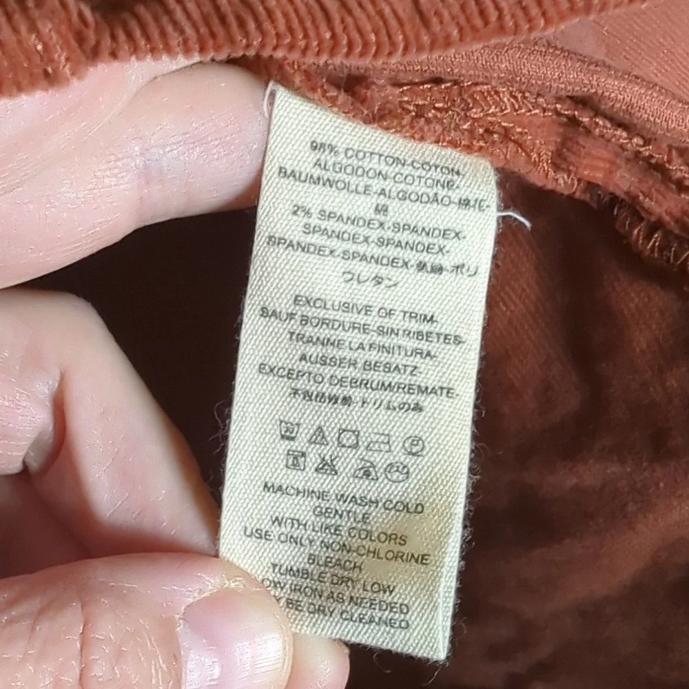 Free People Women's Dress Dynamite Corduroy‎ Burnt Orange Large